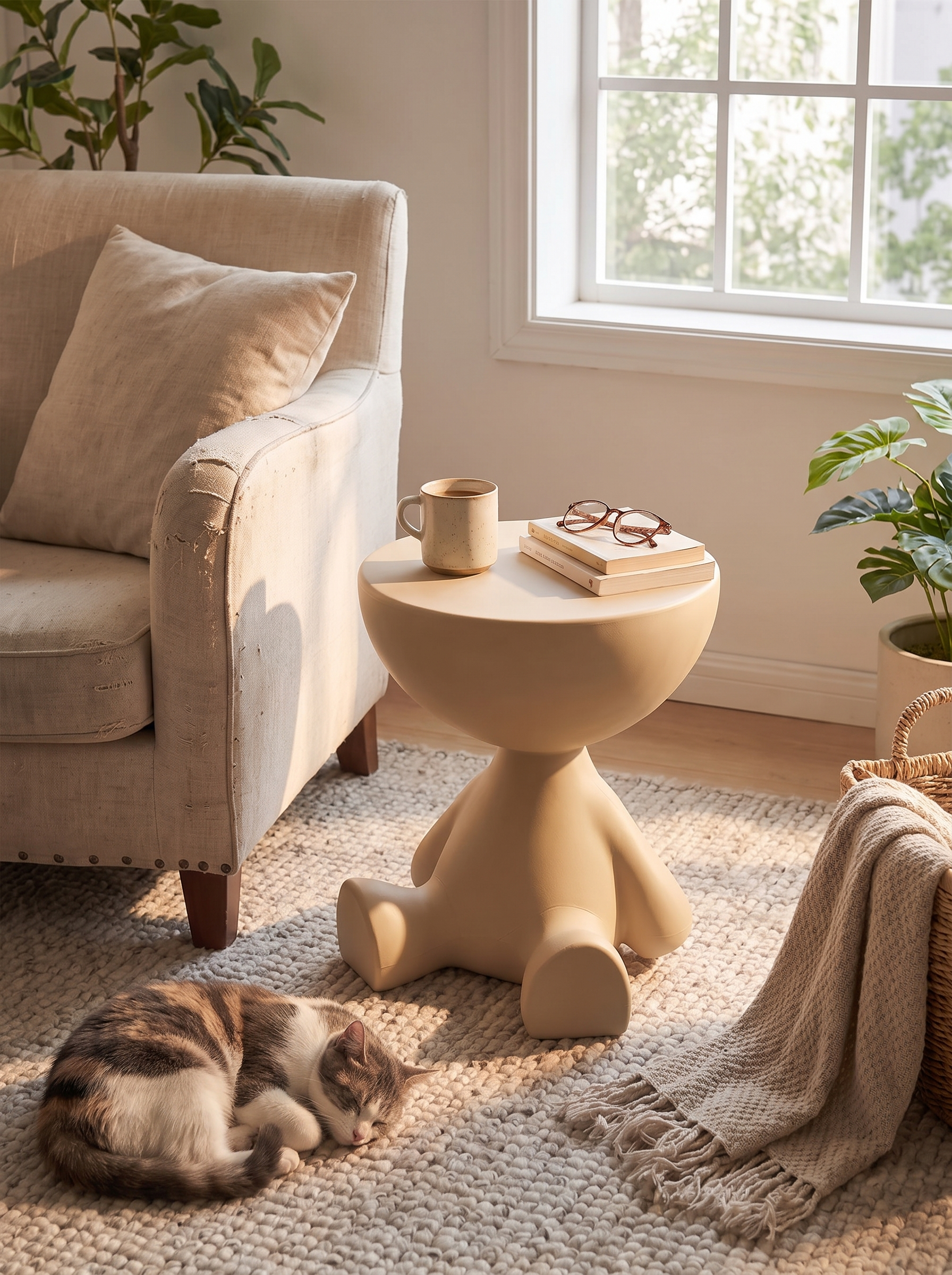 Cartoon Bear Storage Side Table A Cheerful Living Room Friend