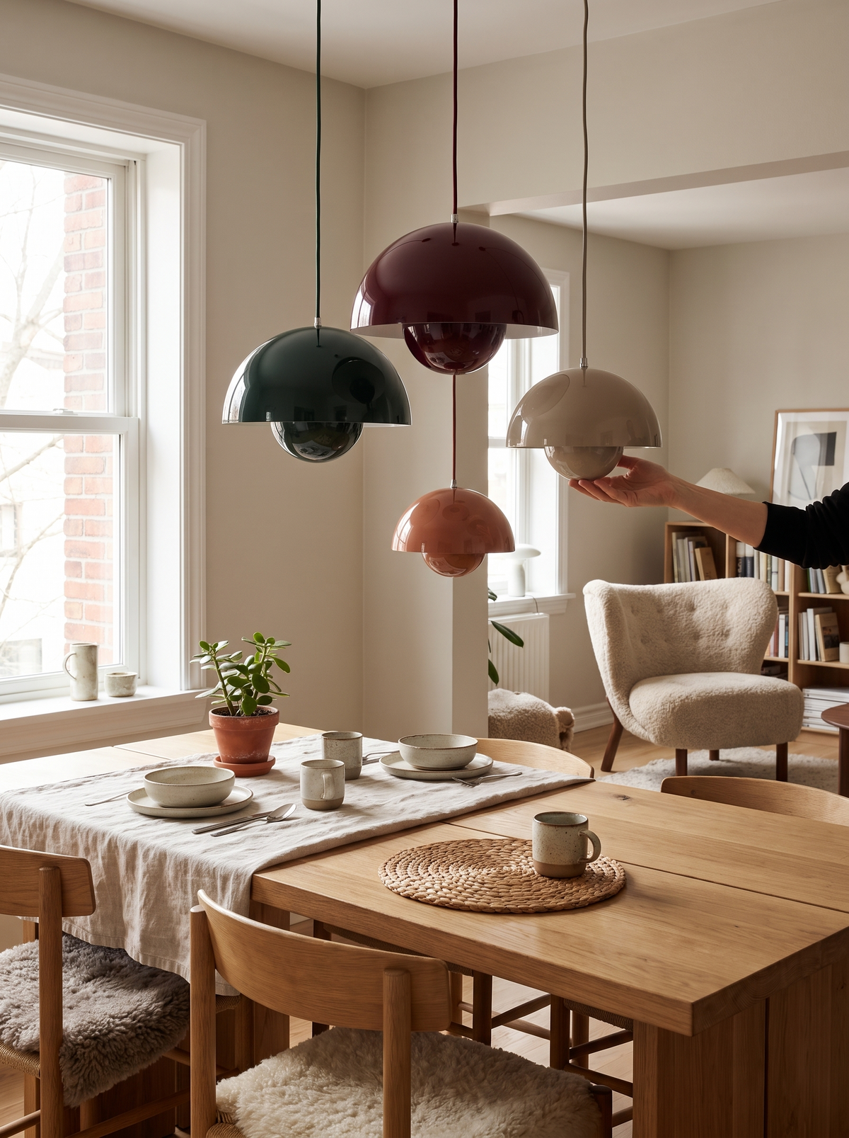 Flora Bud Pendant Light in a warm Scandinavian inspired home, A Modern Classic for Any Room