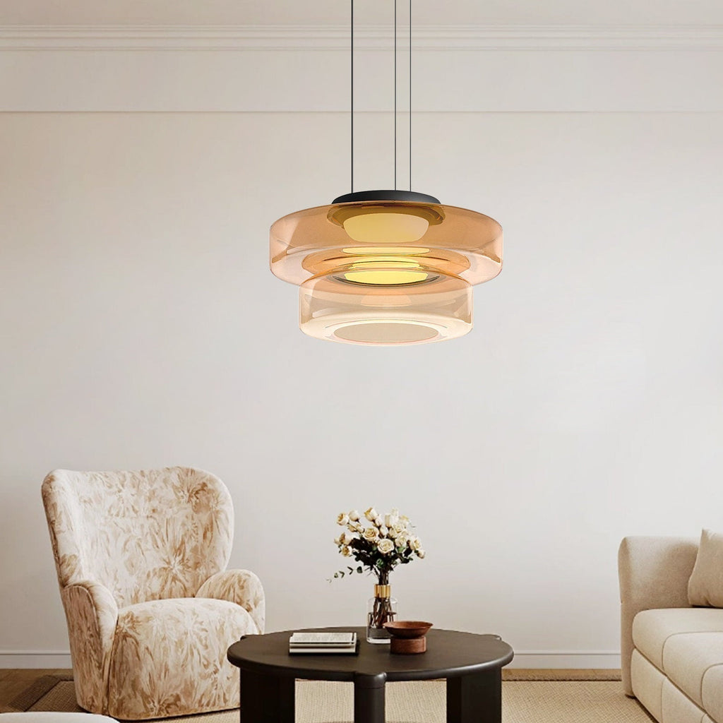 Bauhaus Tiered Glass Pendant Light