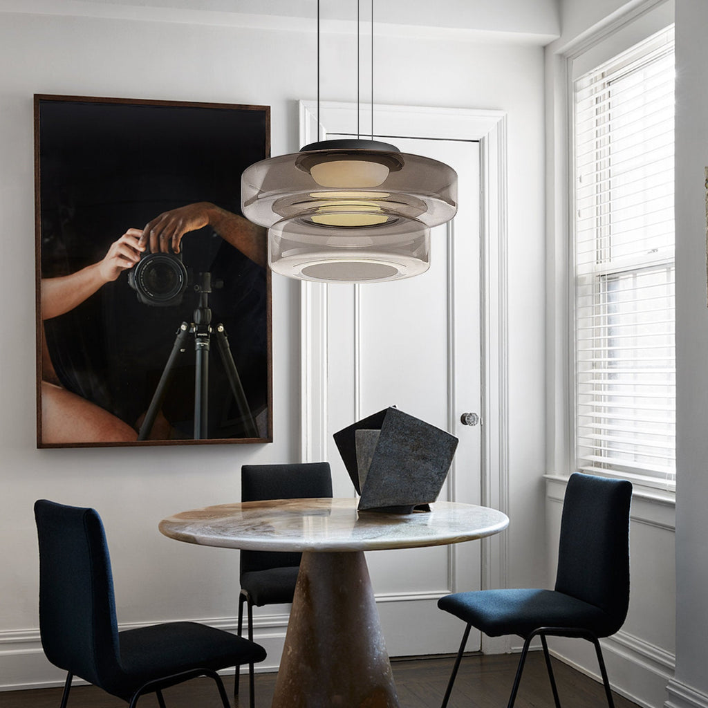 Bauhaus Tiered Glass Pendant Light