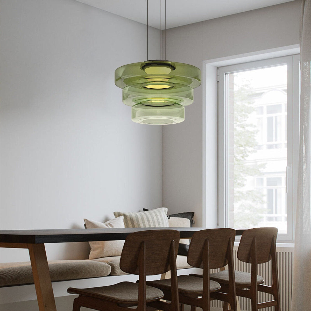 Bauhaus Tiered Glass Pendant Light