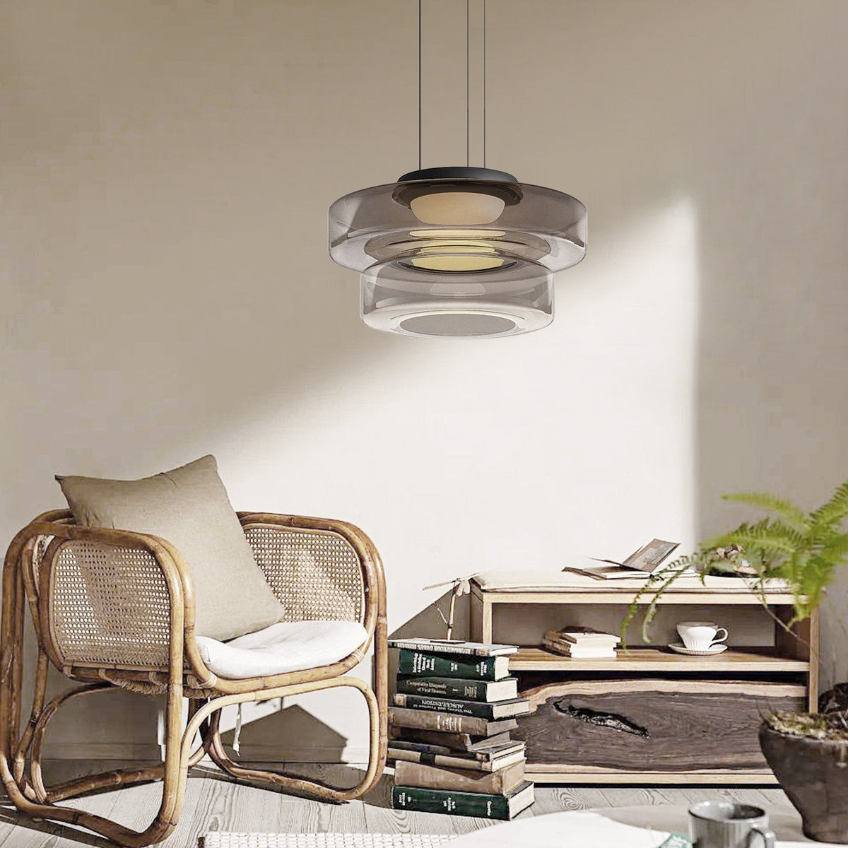 Bauhaus Tiered Glass Pendant Light