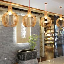 Natural Wood Pendant Light