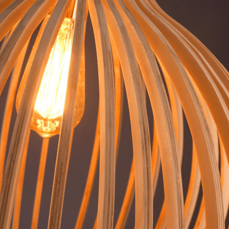 Natural Wood Pendant Light